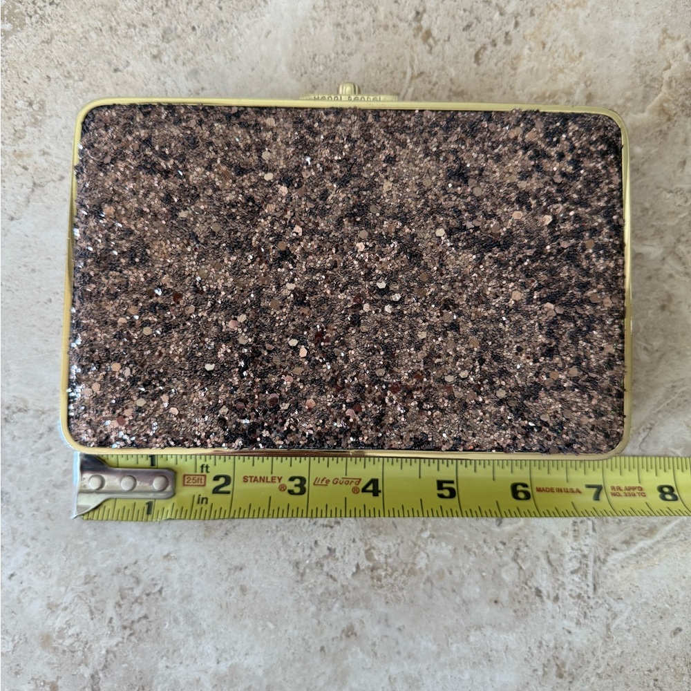 Henri Bendel Gold/Rose Gold Glitter Clutch - Picture 5 of 9
